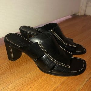 Cole Haan Size 7 Black Open Toe Heels